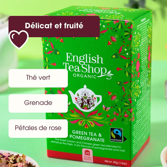 Thé Vert Grenade Bio 20 sachets