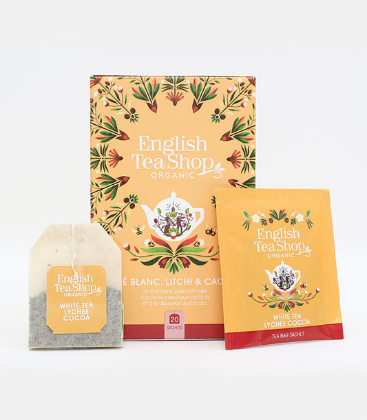 Thé Blanc Litchi & Cacao Bio 20 sachets