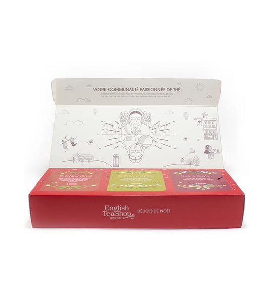 Coffret cadeau thés Délices de Noël Rouge 24 sachets