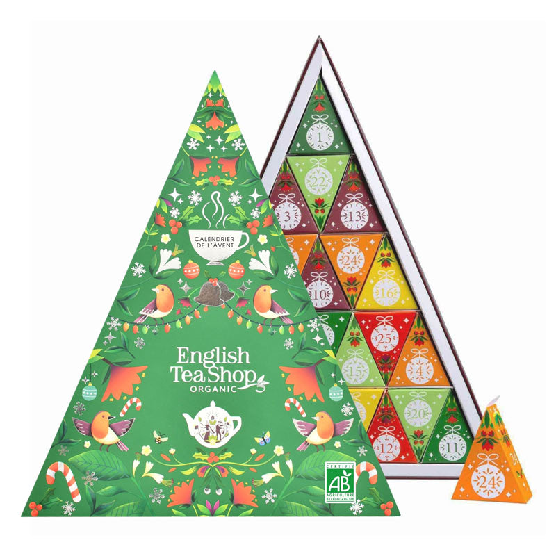 Calendrier de l’Avent thés et infusions bio Triangle Vert 25 sachets
