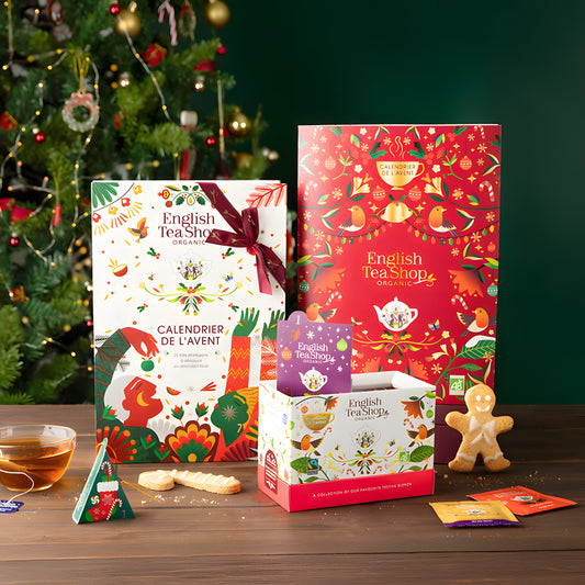 Calendrier de l'Avent thés et infusions bio Livre de Noël 24 sachets