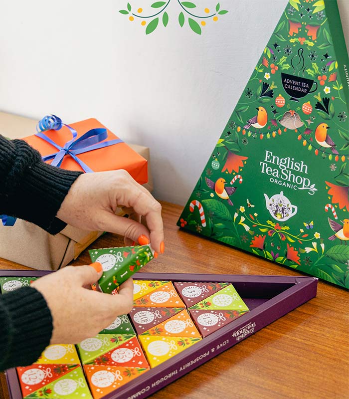 Calendrier de l’Avent thés et infusions bio Triangle Vert 25 sachets