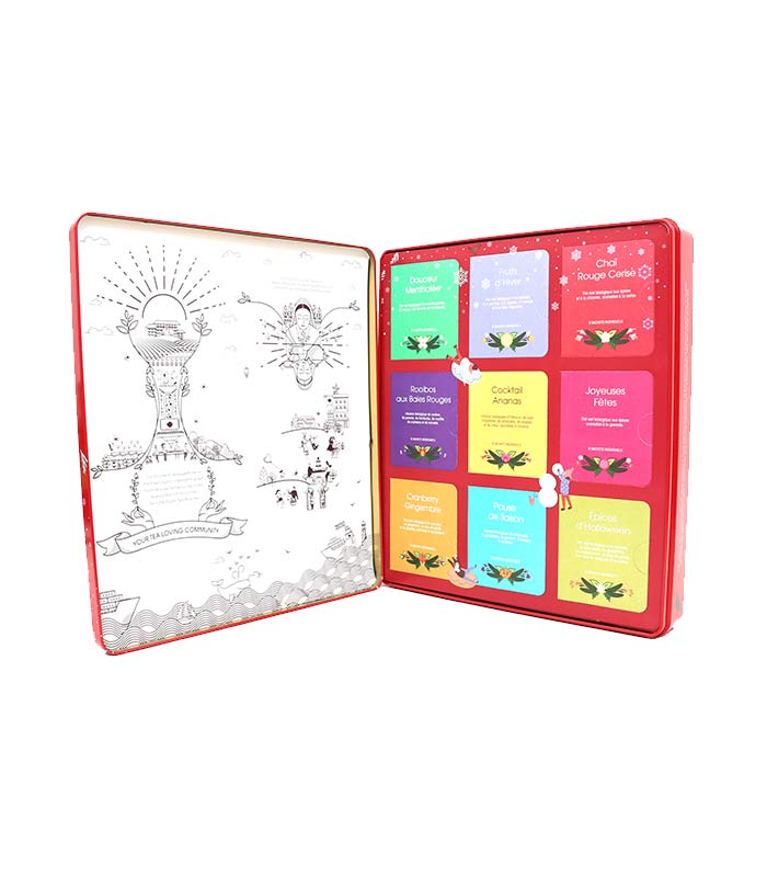 Coffret cadeau de thés et infusions de Noël Holiday Rouge Bio 72 sachets