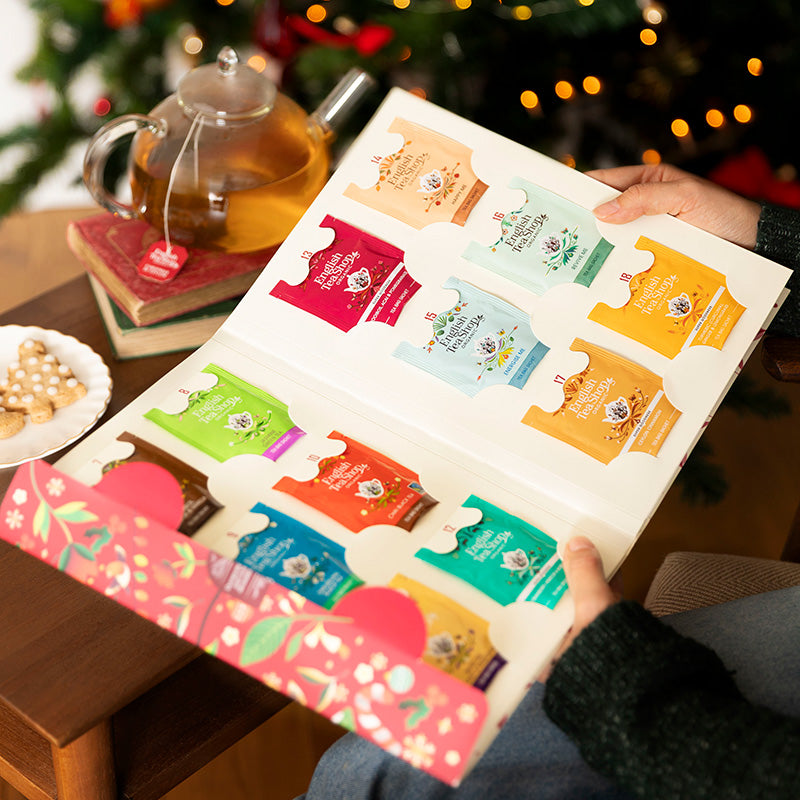 Calendrier de l'Avent thés et infusions bio Livre de Noël 24 sachets