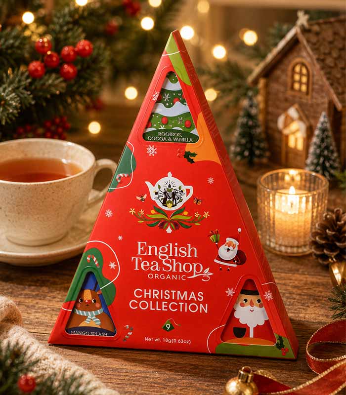 Coffret pyramide de Noël - 9 sachets pyramides - 3 mélanges bio ETS
