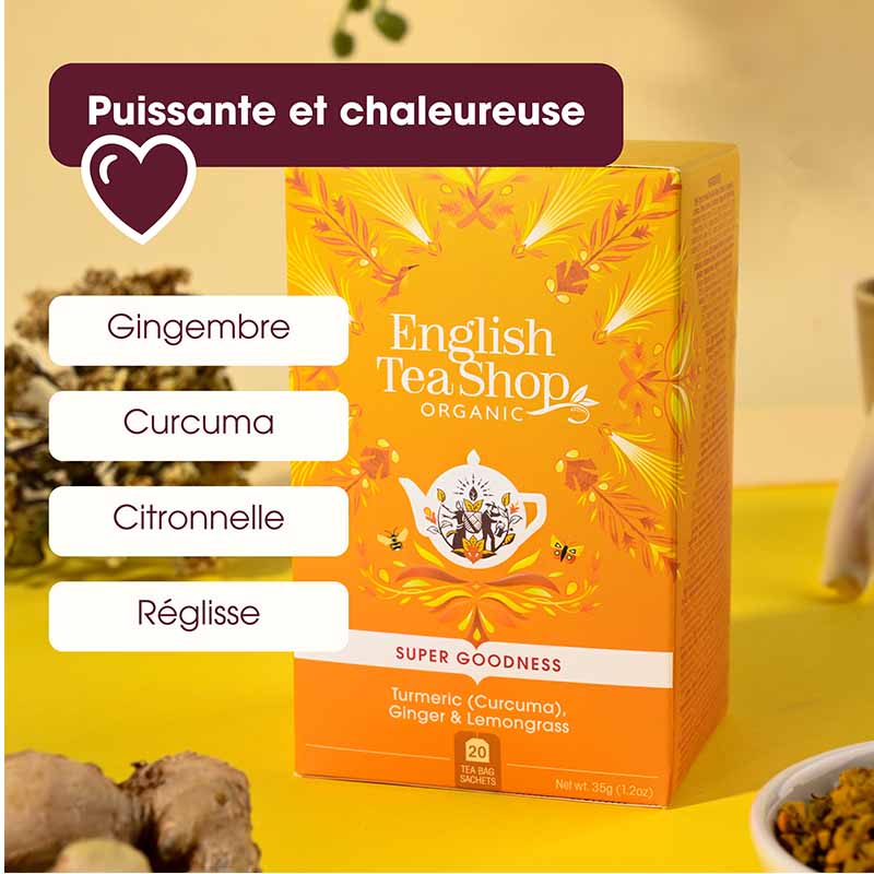 Curcuma, Gingembre & Citronnelle Bio 20 sachets