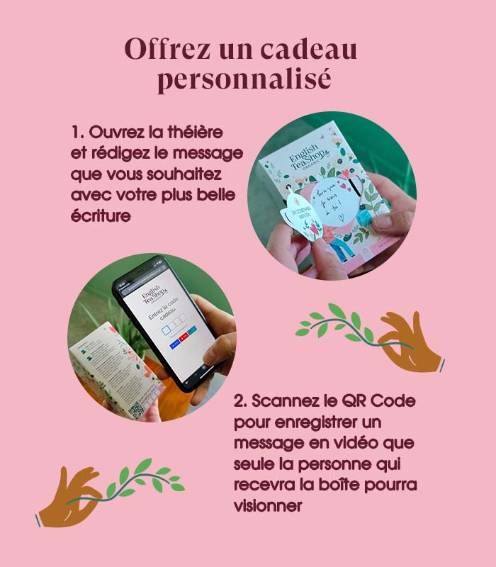 Assortiment thé Pour toi - 5 thés à offrir dans une boîte à personnaliser avec un message
