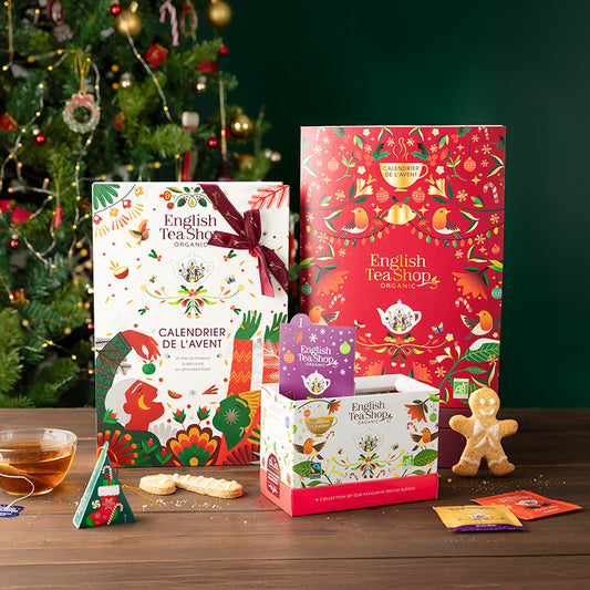 Calendrier de l'Avent thés et infusions bio Livre de Noël 24 sachets