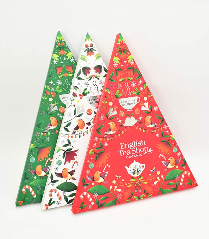 Calendrier de l’Avent thés et infusions bio Triangle Blanc 25 sachets