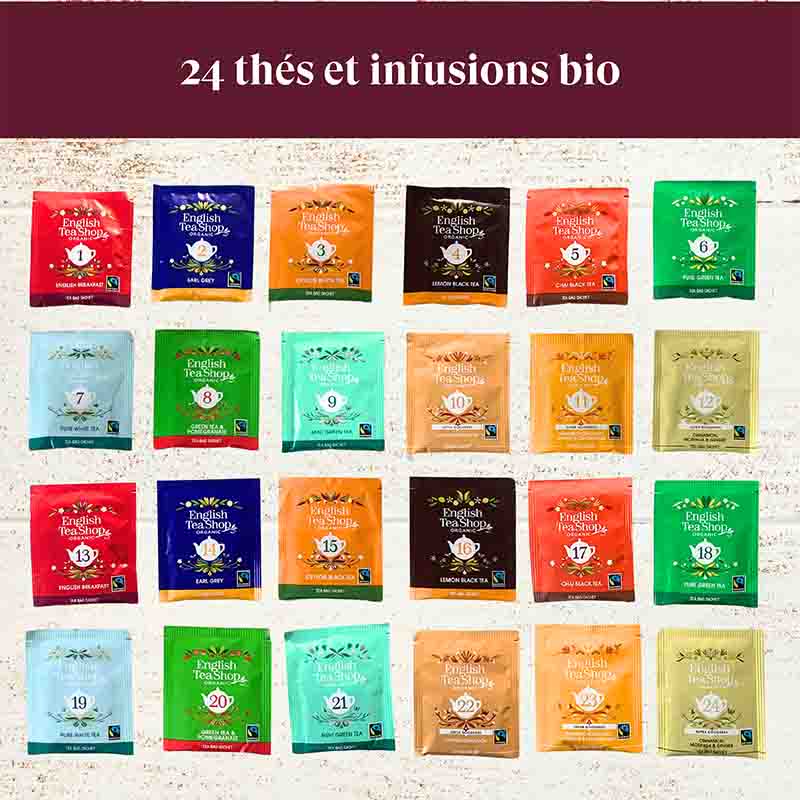 Calendrier de l’Avent Mini Bleu Bio 24 sachets