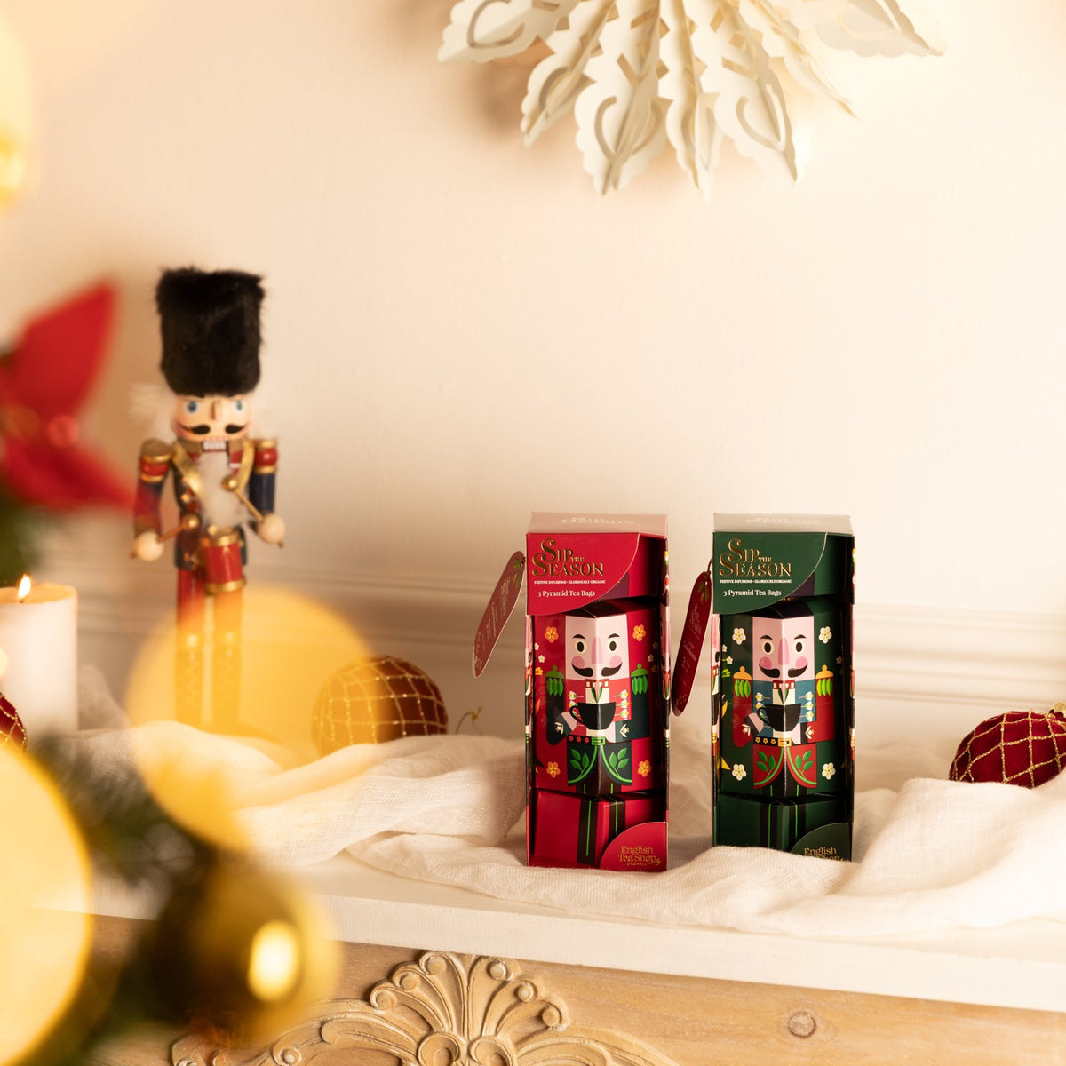Cracker Casse-Noisette rouge – 3 sachets pyramides bio – Sip The Season