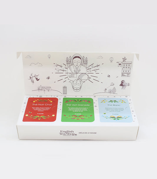 Coffret Cadeau de Thés Délices d’Hiver Blanc Bio 24 sachets