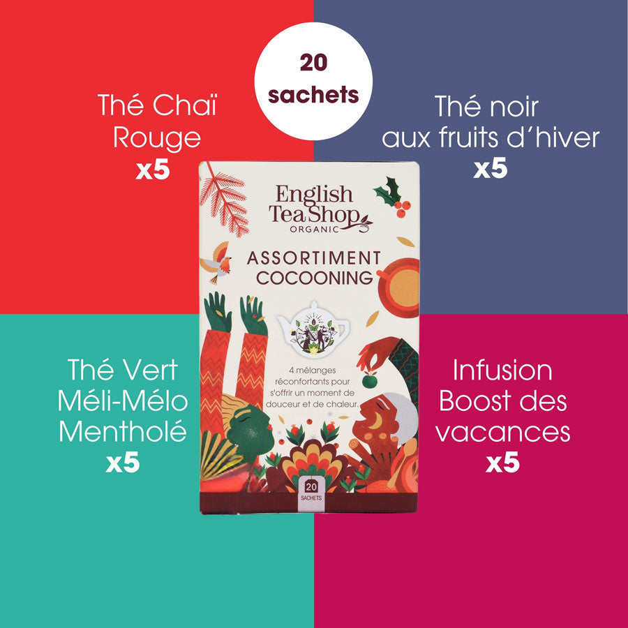 Assortiment thés et infusions Cocooning d'Hiver Bio 20 sachets 