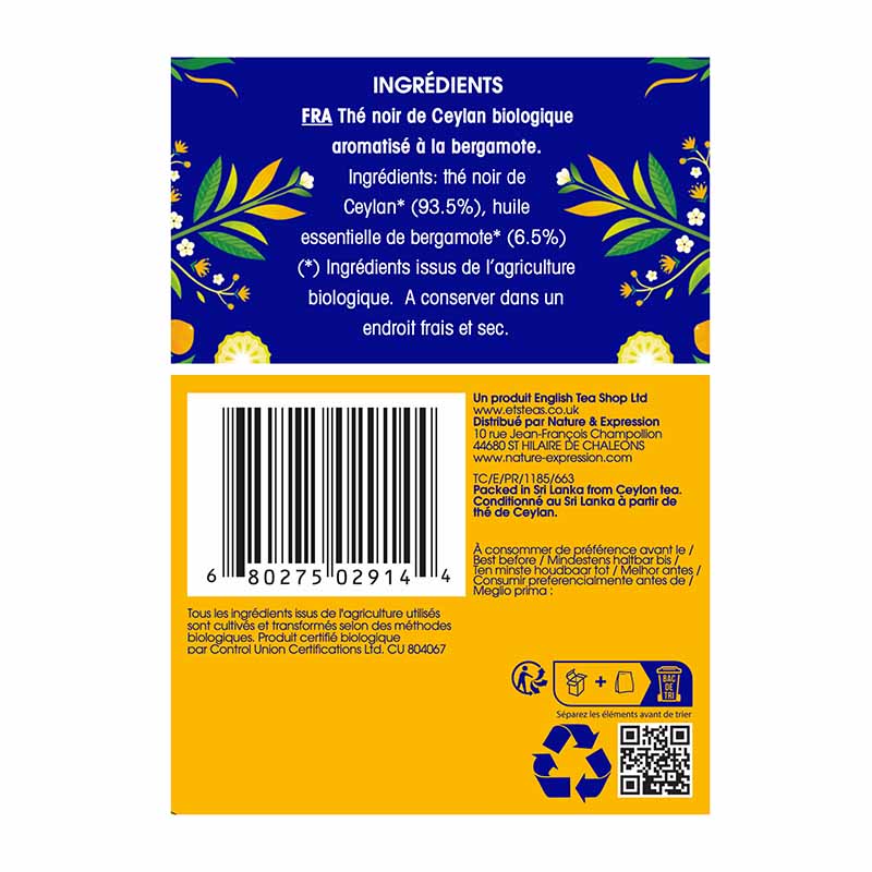 Earl Grey Bio 20 sachets