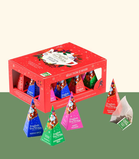 Coffret de thés à offrir Prismes Hiver Rouge Bio 12 sachets