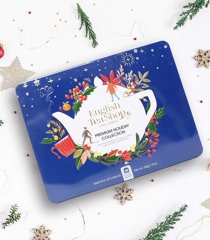 Coffret cadeau de thés et infusions de Noël Holiday Bleu Bio 36 sachets