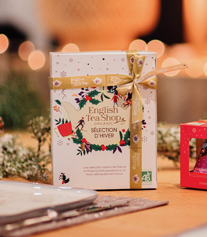 Coffret de Thés à offrir Prismes Hiver Blanc Bio 12 sachets