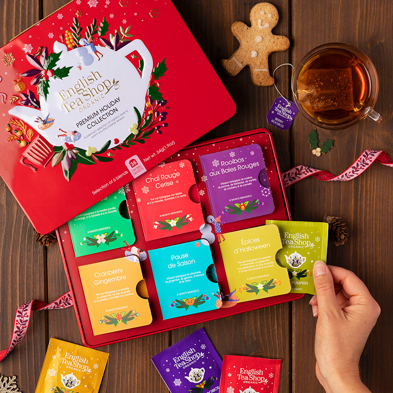 Coffret cadeau de thés et infusions de Noël Holiday Rouge Bio 36 sachets