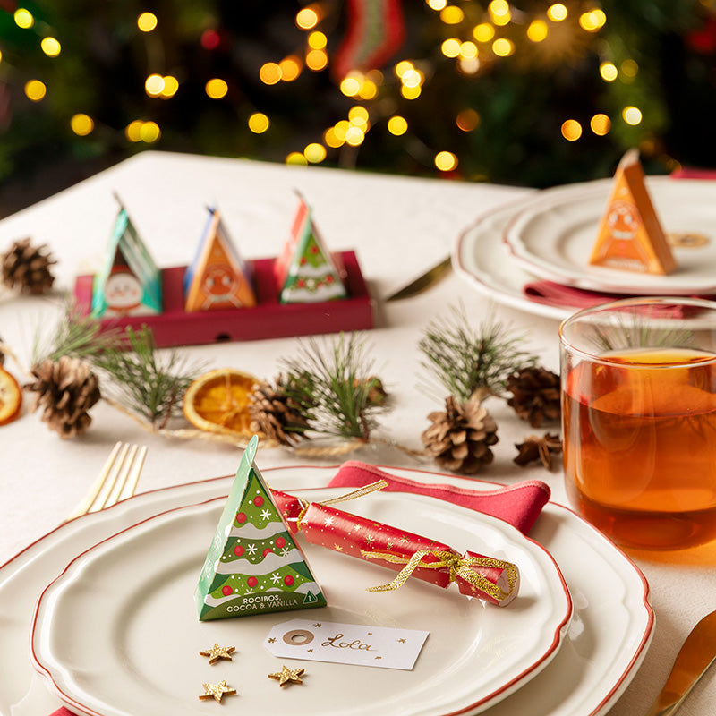 Coffret cadeau thé de Noël - Personnages de Noël à suspendre au sapin - 12 sachets