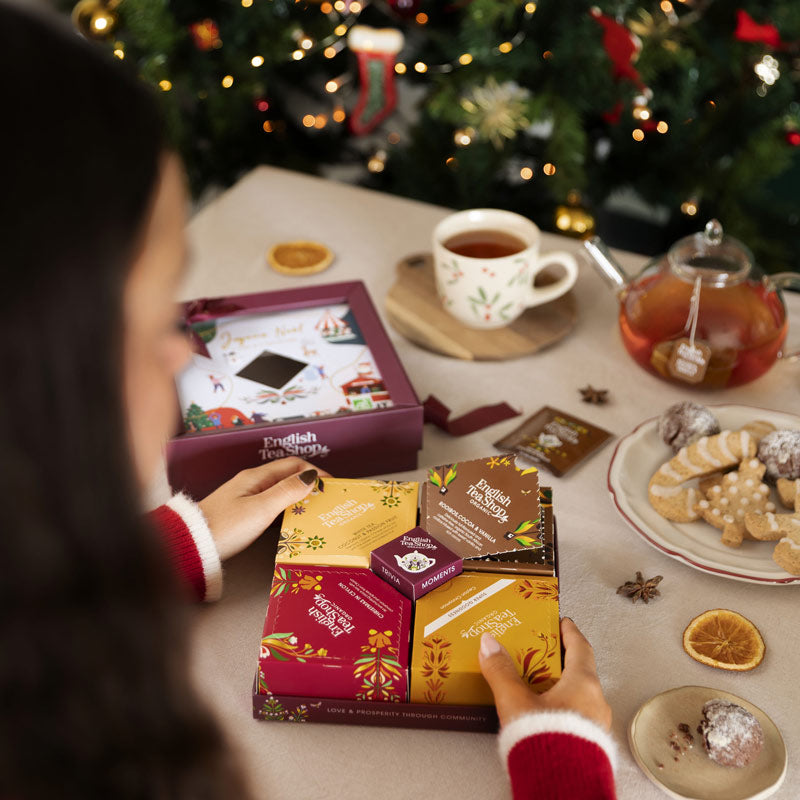 Coffret cadeau thés et infusions bio de Noël de 32 sachets - Joyeux Noël