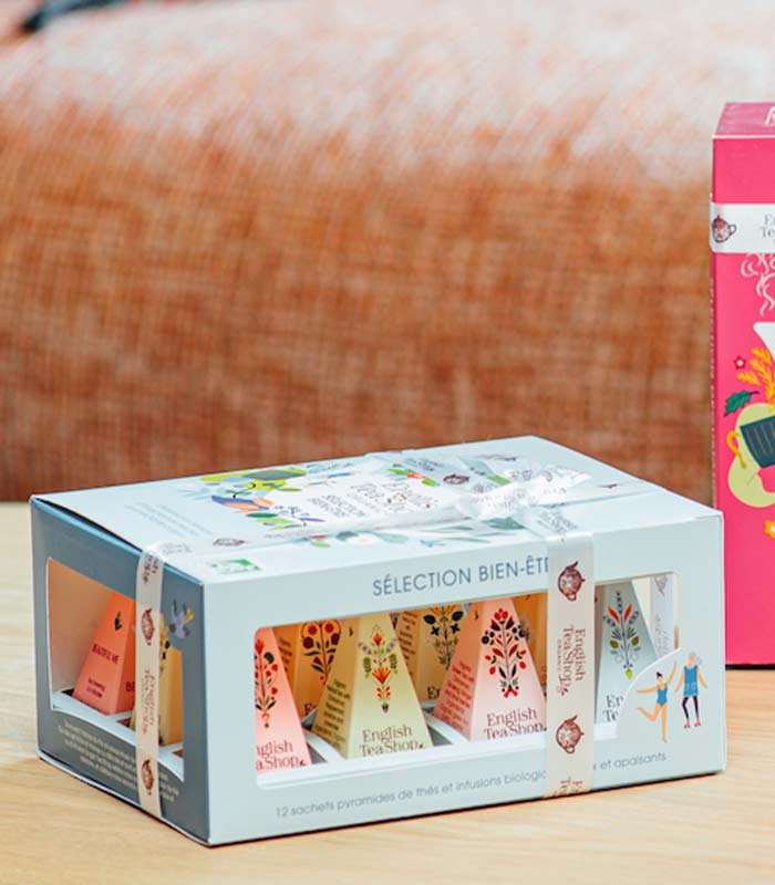 Coffret Cadeau de Thés et Infusions Prismes Bien-être Bio 12 sachets