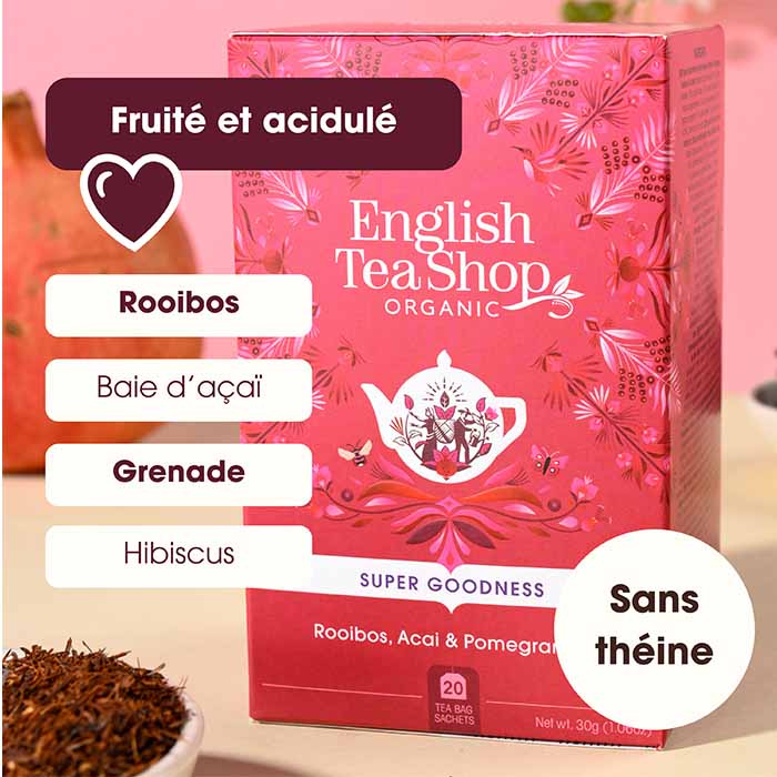 Rooibos, Baies d’Açaï & Grenade Bio 20 sachets