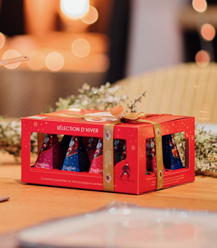 Coffret de thés à offrir Prismes Hiver Rouge Bio 12 sachets