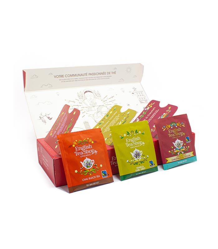 Coffret cadeau thés Délices de Noël Rouge 24 sachets