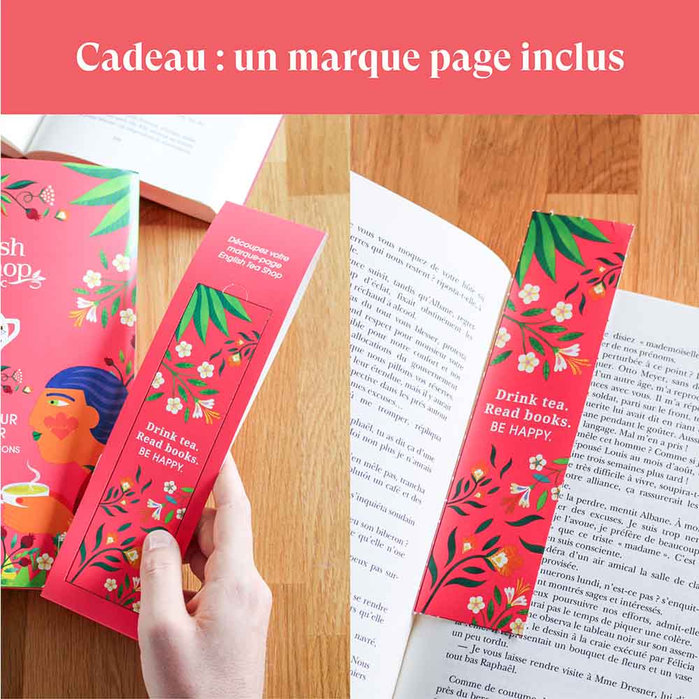 Livre du bonheur à infuser, coffret cadeau de thés et infusions bio 24 sachets