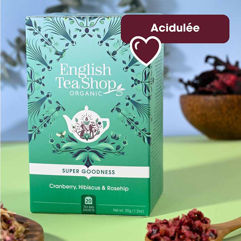 Cranberry, Hibiscus & Baie d’Eglantier Bio 20 sachets