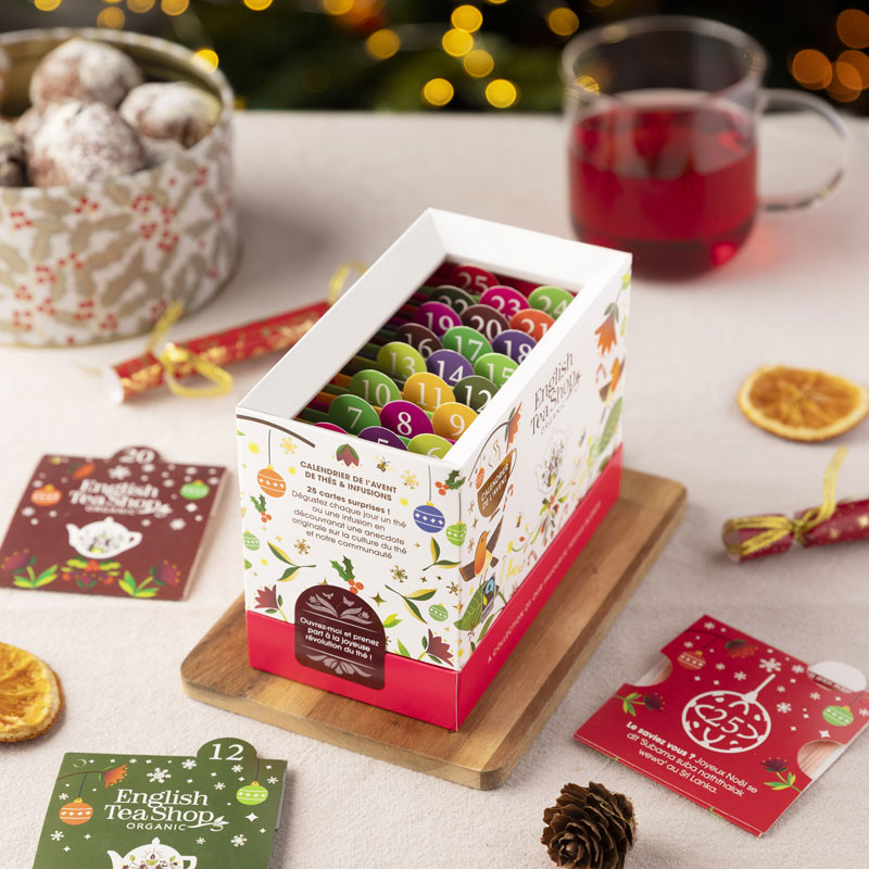 Calendrier de l’Avent thés et infusions bio à Cartes 25 sachets