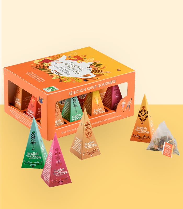 Coffret Cadeau de Thés Prismes Super Goodness Bio 12 sachets