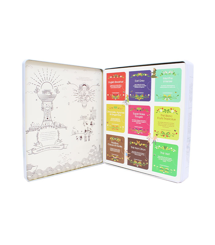 Coffret metal luxury thes et infusions biologique english tea shop 36  sachets