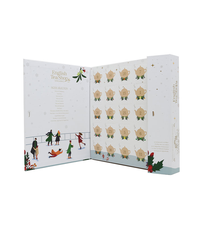 Calendrier Livre Avent Blanc Bio 25 sachets