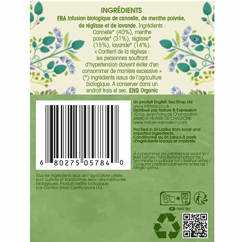 Infusion Calm Me Bio English Tea Shop