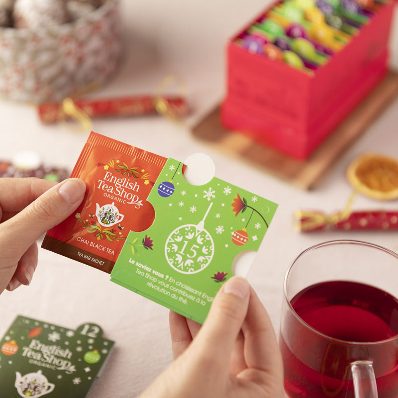 Calendrier de l’Avent thé bio à cartes 25 sachets