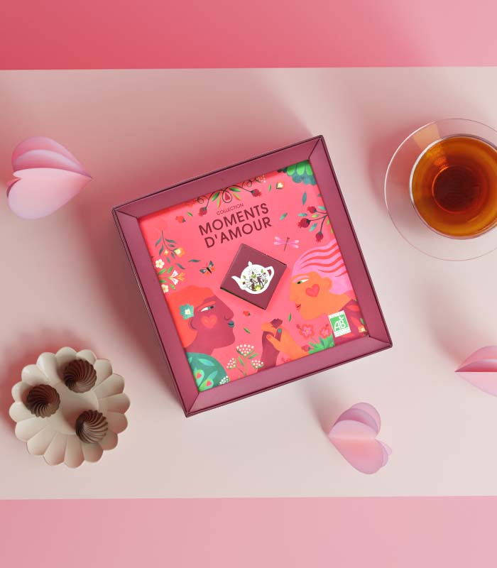 Coffret Cadeau de Thés Moments d’Amour Bio 32 sachets