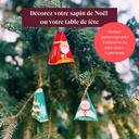 Coffret cadeau thé de Noël - Personnages de Noël à suspendre au sapin - 12 sachets