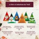 Coffret cadeau thé de Noël - Personnages de Noël à suspendre au sapin - 12 sachets