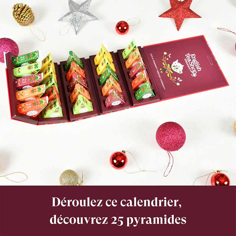 Calendrier de l’Avent thé bio à dérouler 25 sachets