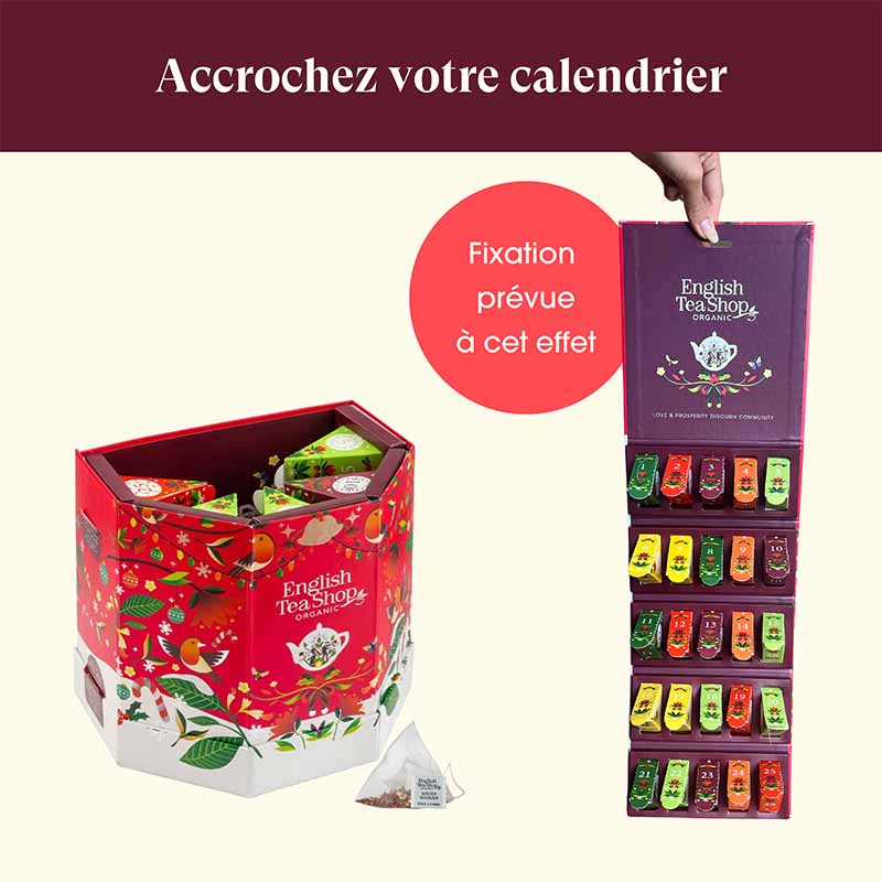 Calendrier de l’Avent thé bio à dérouler 25 sachets