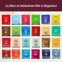Calendrier de l'Avent thés et infusions bio Livre de Noël 24 sachets