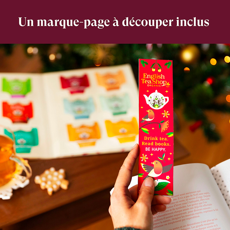 Calendrier de l'Avent thés et infusions bio Livre de Noël 24 sachets