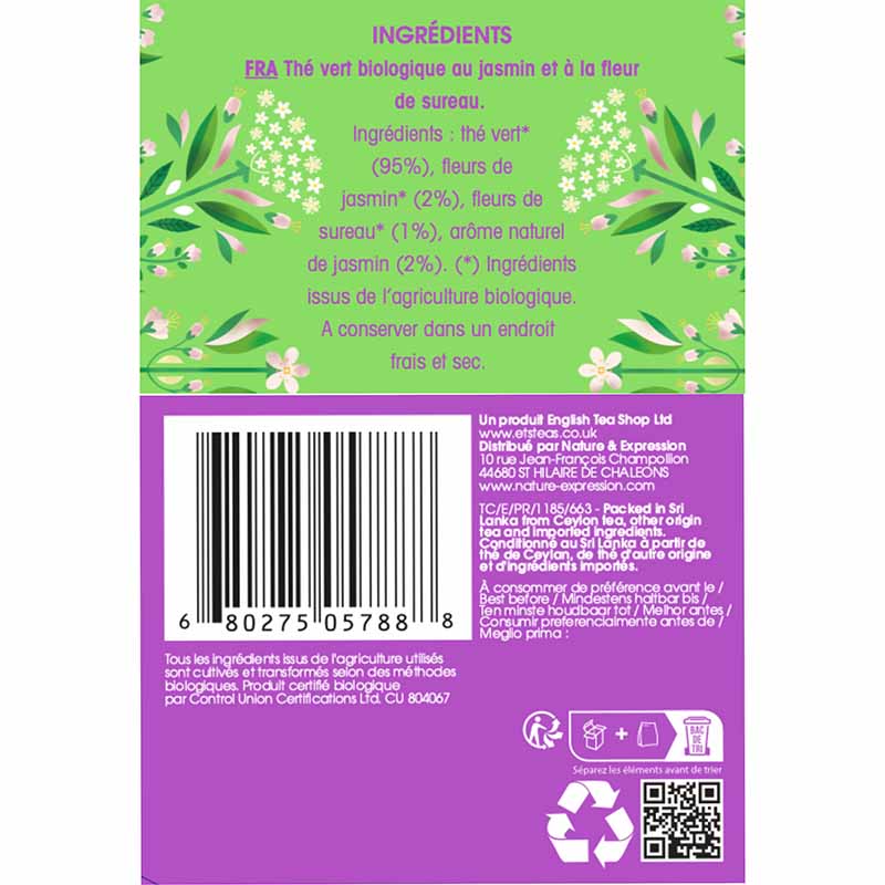 Thé Vert Jasmin Bio 20 sachets
