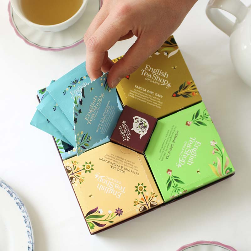 Coffret cadeau thé bio - Assortiment de 32 sachets  