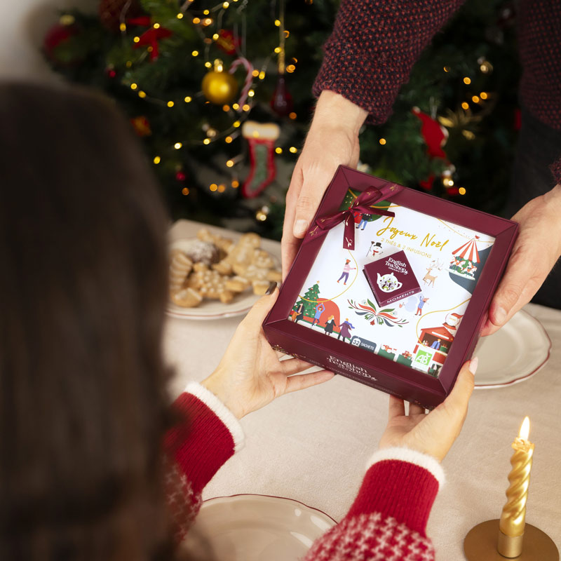 Coffret cadeau thés et infusions bio de Noël de 32 sachets - Joyeux Noël