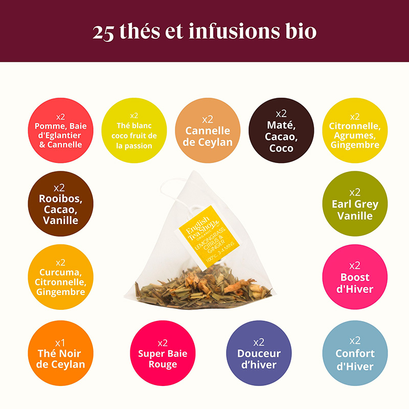 Calendrier de l’Avent thé et infusions bio Arbre de Noël 25 sachets