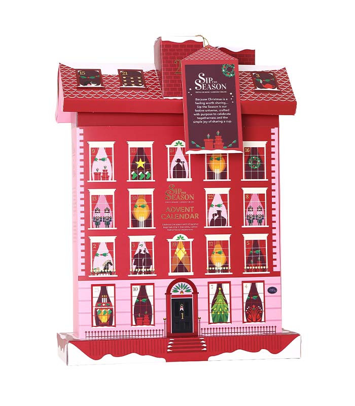 [U70047] Calendrier de l'avent - Manoir Anglais - 24 sachets pyramides - 12 mélanges bio STS