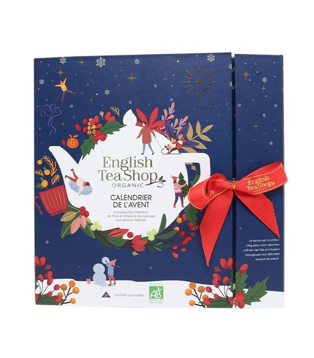 Calendrier de l’Avent thé bio Livre bleu 25 sachets