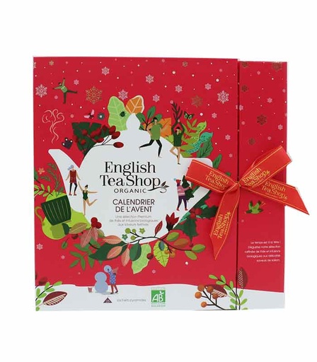 Calendrier de l’Avent thé bio Livre rouge 25 sachets